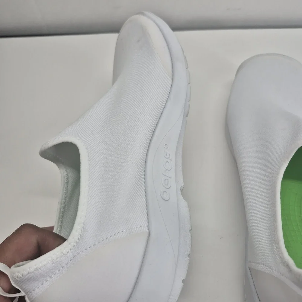Men's OOFOS OOmg Sport Low Shoes Size 11.5 White Slip On